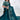 Teal Color Brilliant Party Style Crepe Satin Silk Saree
