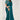 Teal Color Crepe Satin Silk Fabric Stunning Saree