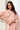Engaging Peach Color Crepe Satin Silk Fabric Saree