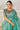 Creative Border Work On Saree In Sea Green Color Organza Fabric