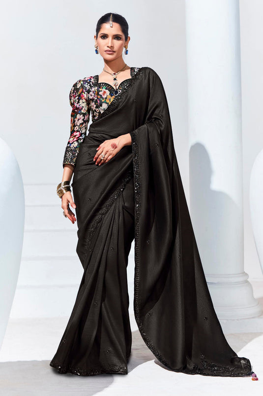 Black Silk Function Wear Saree