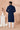 Reception Wear Attractive Sequins Embroidery Readymade Kurta Pyjama For Men In Navy Blue Color Georgette Fabric