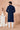 Navy Blue Color Engaging Georgette Fabric Readymade Kurta Pyjama For Men