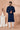 Navy Blue Color Engaging Georgette Fabric Readymade Kurta Pyjama For Men