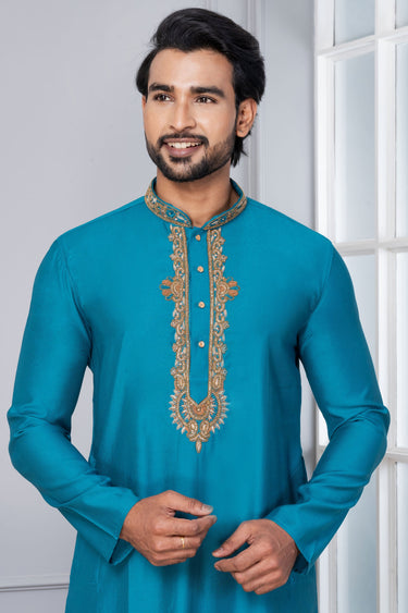 Gorgeous Cotton Sangeet Wear Readymade Kurta Pyjama For Men