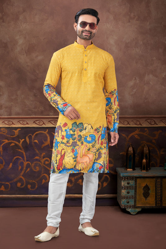 Rayon Tranquil Urban Depths Kurta Pyjama