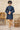 Navy Blue Jacquard Readymade Kurta Pyjama For Boys