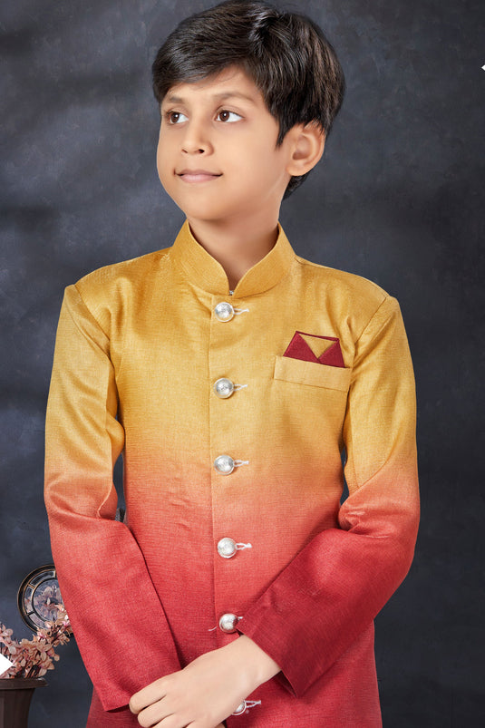 Art Silk Fabric Readymade Indo Western For Boys