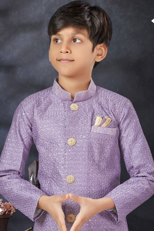 Jacquard Fabric Sangeet Wear Boys Designer Readymade Indo Western