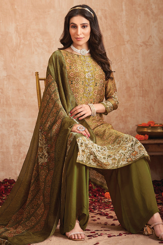 Digital Print Tissue Fabric Salwar Kameez