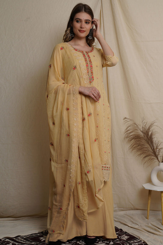 Yellow Georgette Casual Palazzo Dress