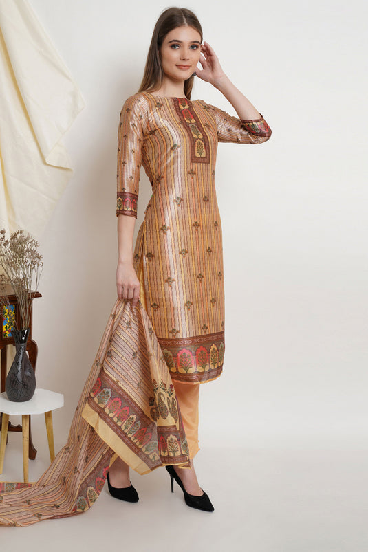 Art Silk Casual Printed Suit