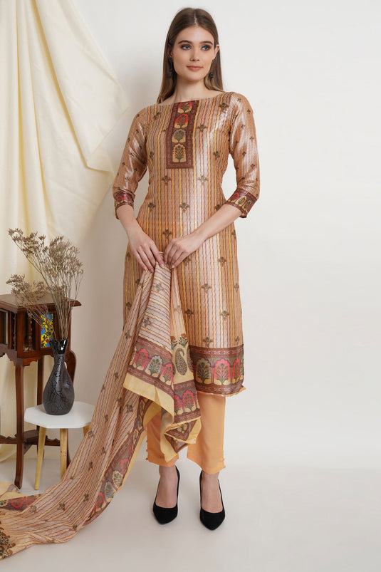 Art Silk Casual Printed Suit