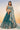 Sequins Work Teal Chiffon Sangeet Wear Lehenga With Artistic Blouse