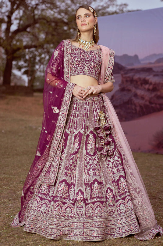 Radiant Purple Bridal Lehenga Choli