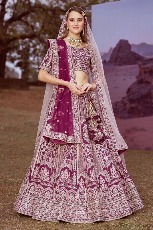 Radiant Purple Bridal Lehenga Choli