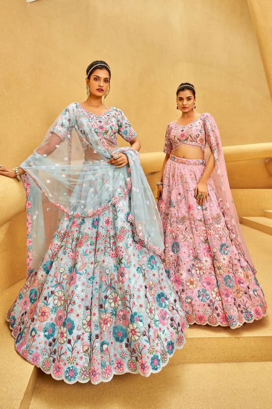 Exuberant Embroidered Organza Trendy Lehenga Choli