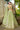 Sequins Embroidered Wedding Lehenga In Lime Green Chiffon With Blouse