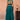 Chic Teal Organza Embroidered Indo Western Crop Top Palazzo Set With Flared Cape Design