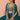 Chic Teal Organza Embroidered Indo Western Crop Top Palazzo Set With Flared Cape Design