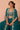 Chic Teal Organza Embroidered Indo Western Crop Top Palazzo Set With Flared Cape Design
