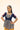 Rayon Fabric Navy Blue Color Beatific Look Readymade Top With Dhoti