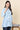 Readymade Light Cyan Color Beatific Look Short Cotton Kurti