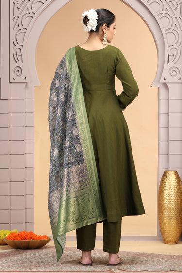 Beautifully Green Designer Readymade Salwar Suit