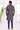 Mens Thread Embroidered Rich Navy Blue Silk Wedding Function Indo Western Sherwani With Aligadhi Pants