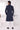 Mens Traditional Thread Work Navy Blue Fancy Silk Ethnic Indo Western Sherwani Set With Aligadhi Pant