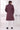 Mens Trendy Thread Embroidered Rich Wine Silk Indo Western Set With Aligadhi Pant