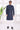 Grand Thread Work Rich Navy Blue Silk Ethnic Wedding Indo Western Sherwani Set With Aligadhi Pant