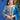 Blue Georgette Vanaat Palazzo Set With Long Top