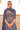 Classic Navy Blue Color Embroidered Readymade Long Gown With Dupatta