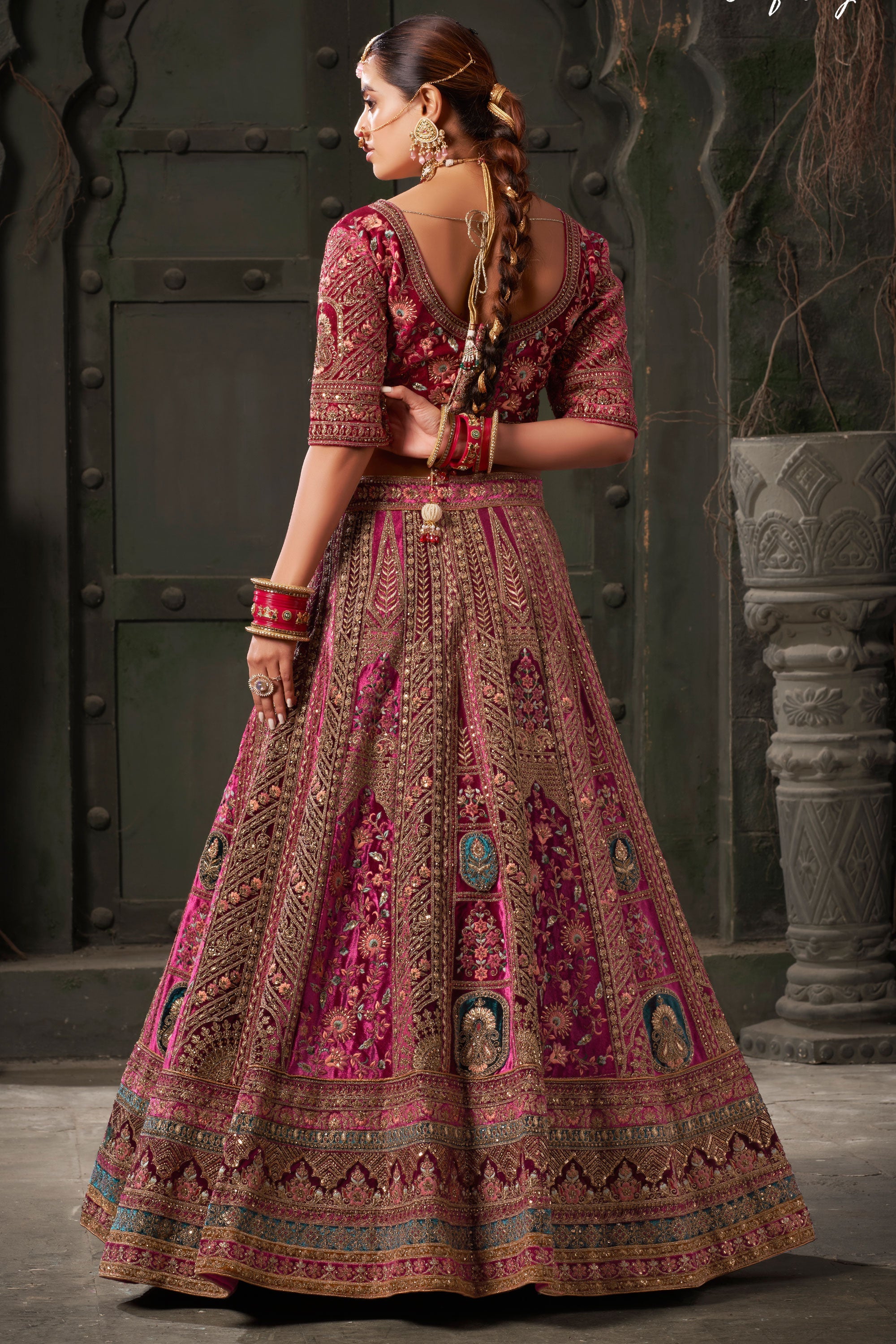 Rani color wedding lehenga hotsell