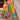 Blazing Mustard Color Printed Art Silk Saree