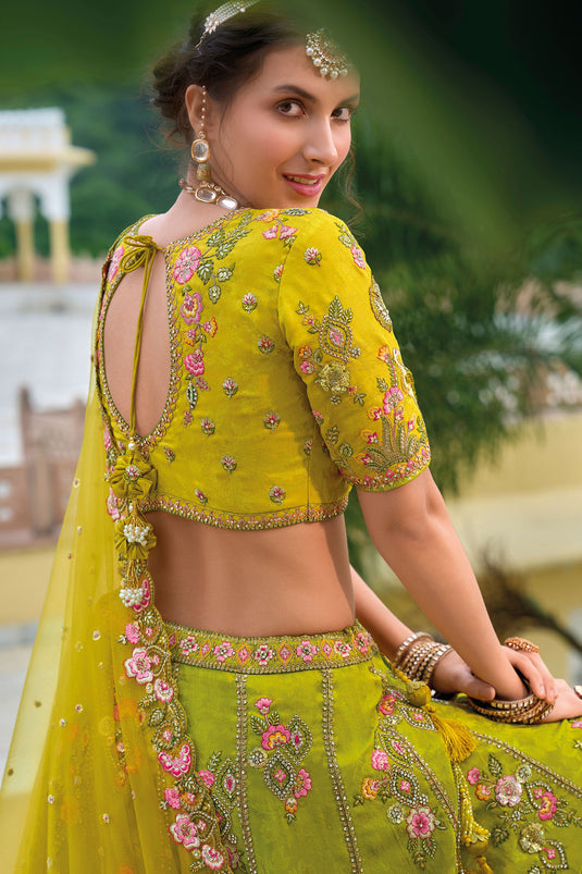 Royal Radiance Yellow Silk Lehenga Choli