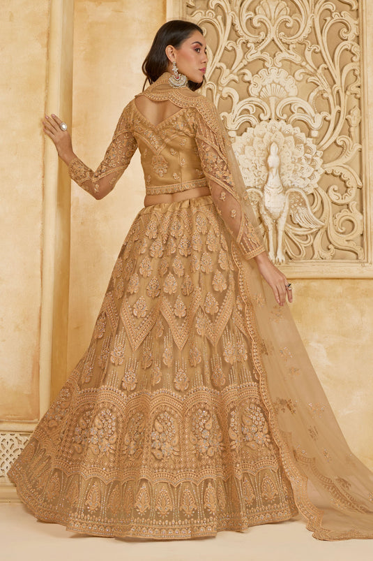 Radiance Brown Wedding Wear Designer Lehenga Choli