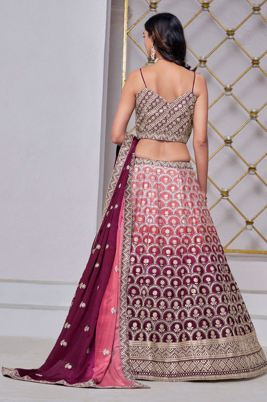 Celestial Wine Chinon Lehenga Choli