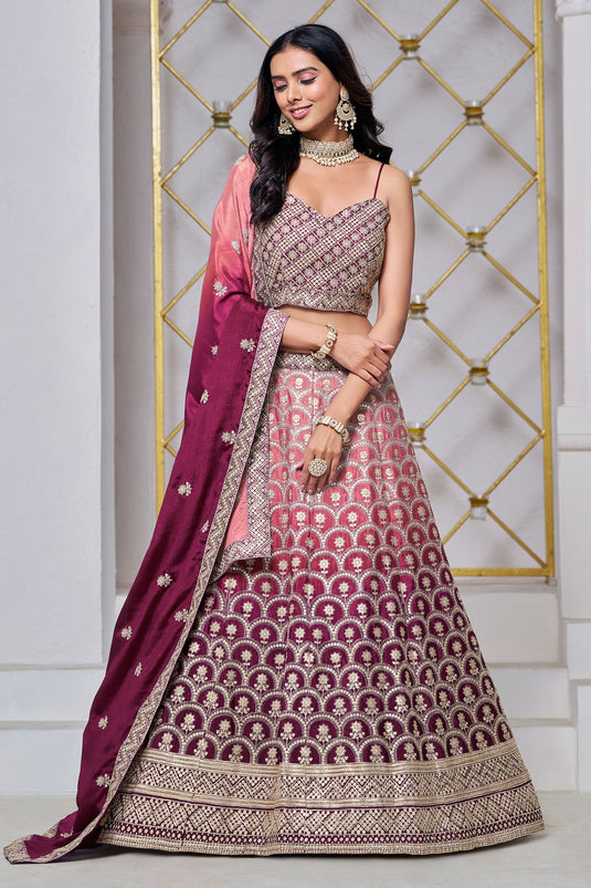 Celestial Wine Chinon Lehenga Choli