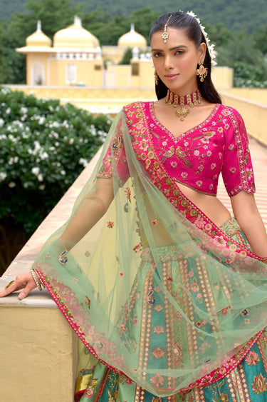 Vintage Multi Color Wedding Wear Heavy Lehenga Choli