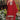 Radiant Red Color Function Wear Chinon Palazzo Suit