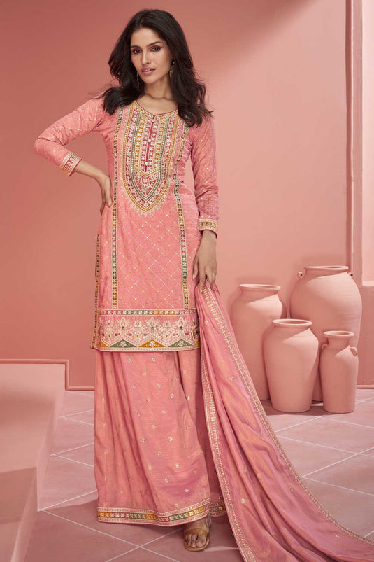 Vartika Singh Febulous Peach Color Readymade Palazzo Suit