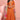 Chinon Silk Orange Floor Touch Readymade Gown With Dupatta