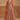 Embroidered Chinon Orange Readymade Floor Touch Gown With Dupatta Set