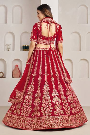 Royal Red Sangeet Wear Lehenga Choli