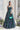Dark Green Digital Floral Print Organza Skirt With Corset Top