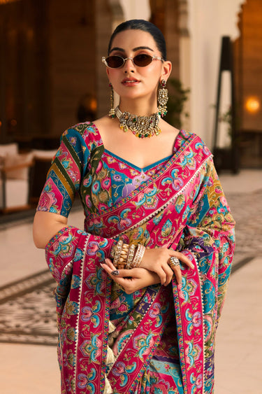 Traditional Floral Multi Color Designer Saree
