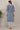 Navy Blue Color Readymade Casual Plus Size Kurti In Cotton Fabric