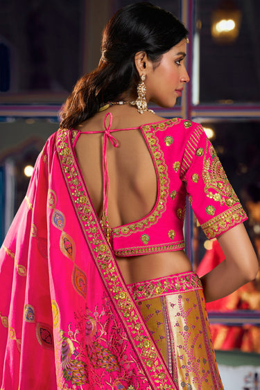 Multicolor Banarasi Silk Designer Bridal Lehenga Choli